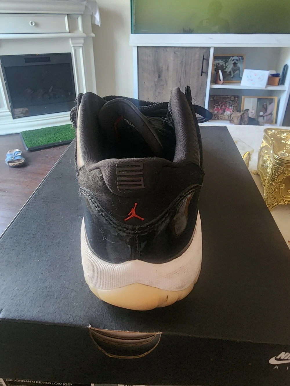 Jordan Air Jordan 11 Retro Low GS in Black and White